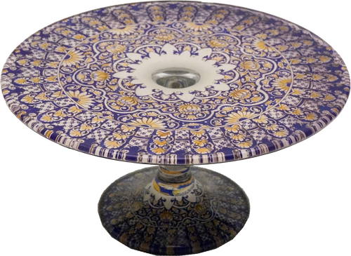 john derian Lady Blue Stacking Cake Pedestal