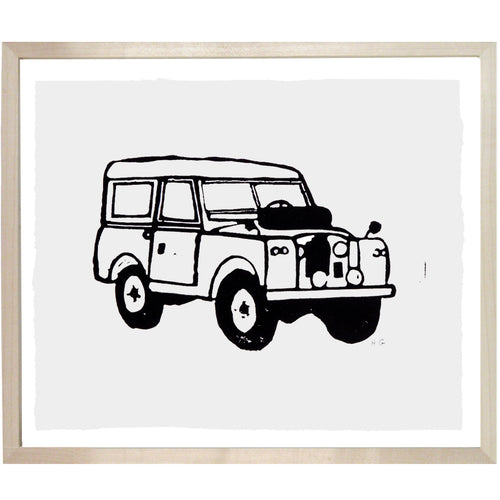 john derian Land Rover 10 x 12" Linocut Print
