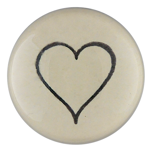 john derian Line Heart Dome Paperweight