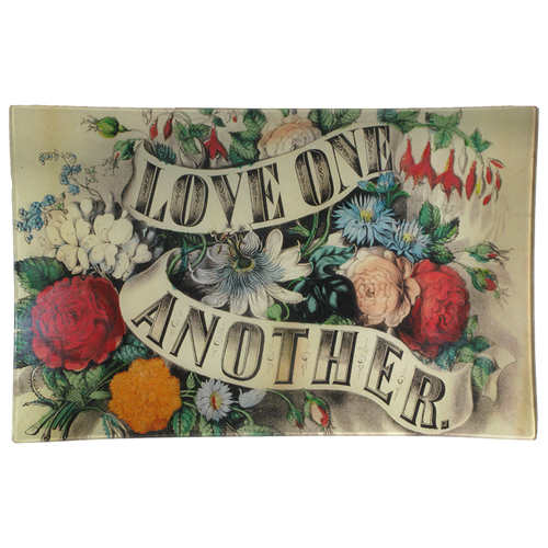 john derian Love One Another 9 x 14" Letter Tray