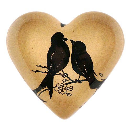 john derian Lovebirds Heart Charm