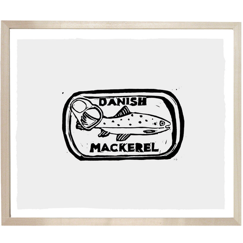 john derian Mackerel 10 x 12" Linocut Print