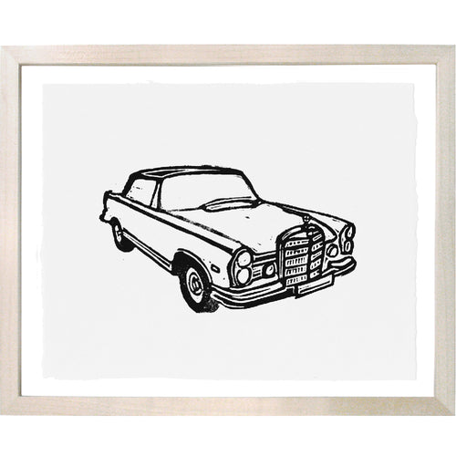 john derian Mercedes Benz Car 8 x 10" Linocut Print