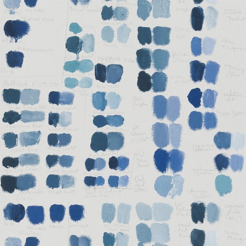 john derian Mixed Tones Indigo Wallpaper