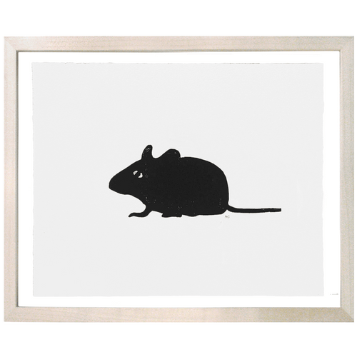 john derian Mouse 2 8 x 10" Linocut Print