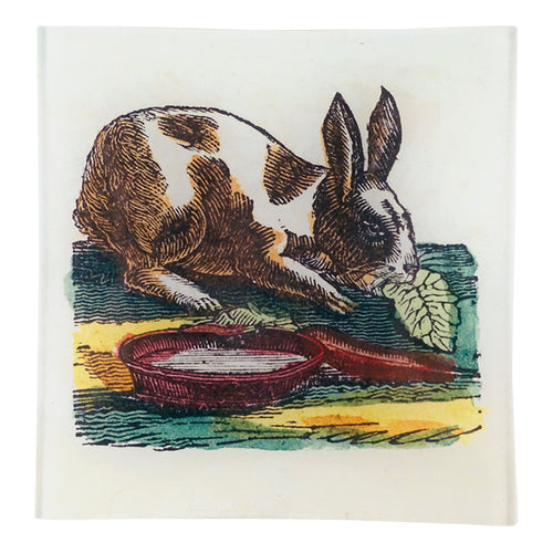 john derian Munching Rabbit Un Vide Poche (6" Square)