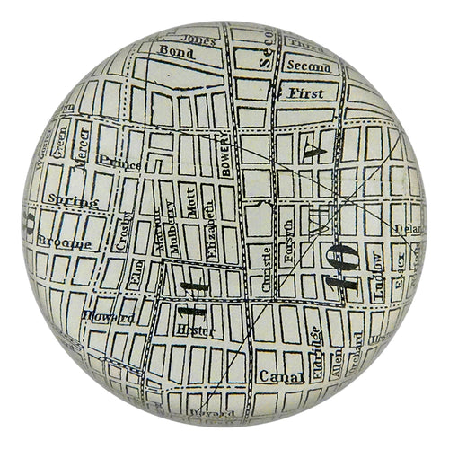 john derian New York Map: Nolita Dome Paperweight