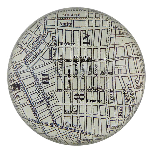 john derian New York Map: Soho Dome Paperweight