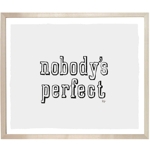john derian Nobody's Perfect 10 x 12" Linocut Print