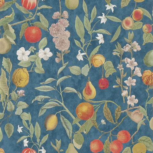 john derian Orchards Fruits Indigo Wallpaper