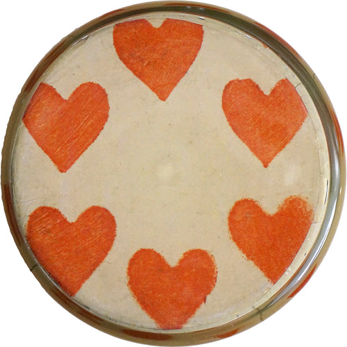 John Derian Painted Hearts Desk Cup