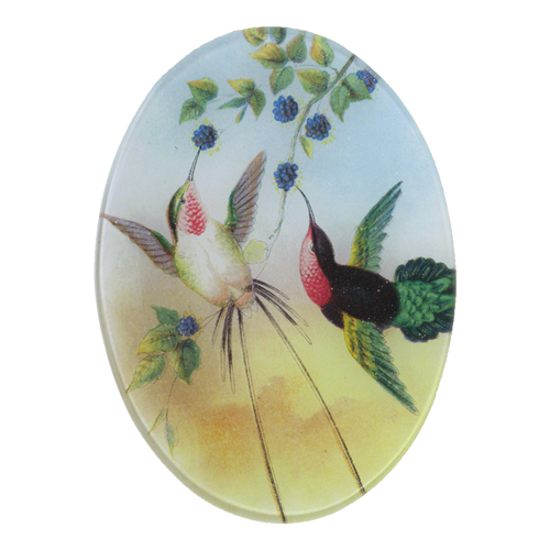 john derian Pair Hummingbirds 5 x 7" Oval