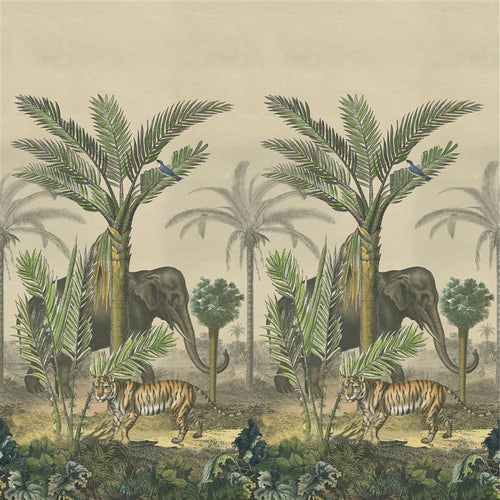 john derian Palm Trail Scene 1 Sepia Wallpaper