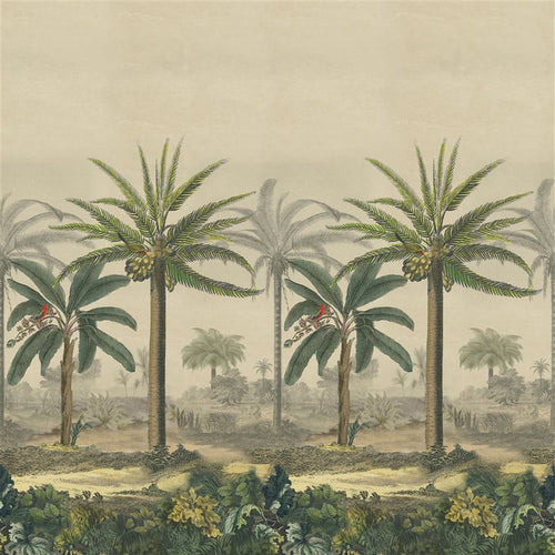 john derian Palm Trail Scene 2 Sepia Wallpaper