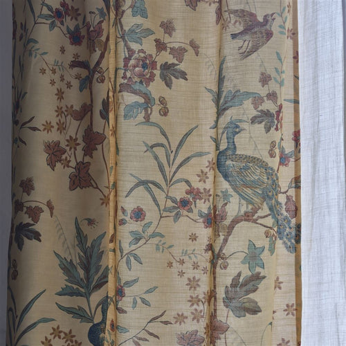 John Derian Peacock Toile Sepia Fabric