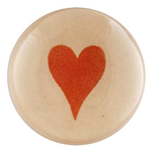 john derian Pink Heart Dome Paperweight