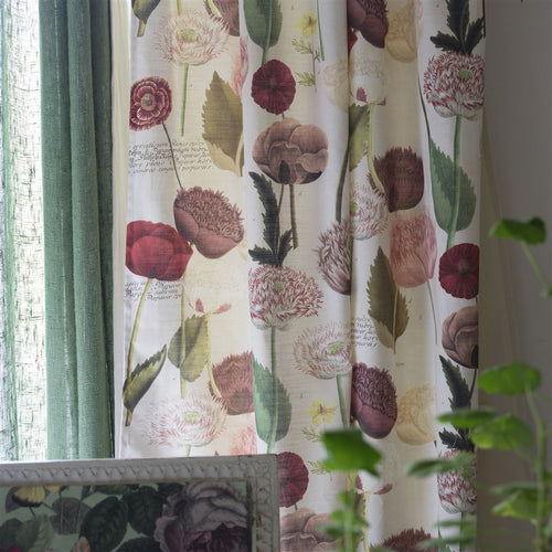 John Derian Poppy Study Violet Fabric