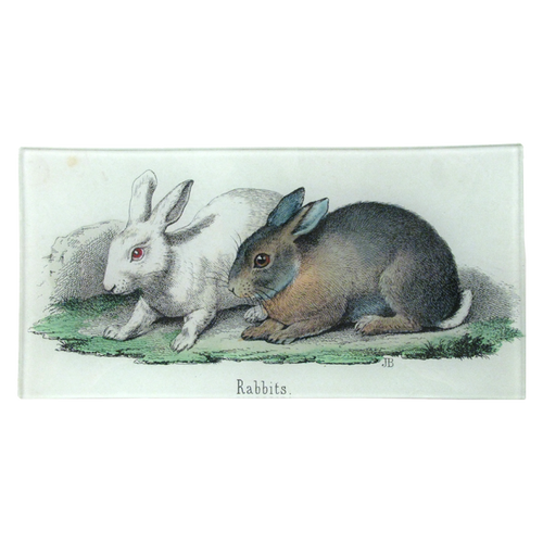 john derian Rabbits 4 x 9" Rect. Tray