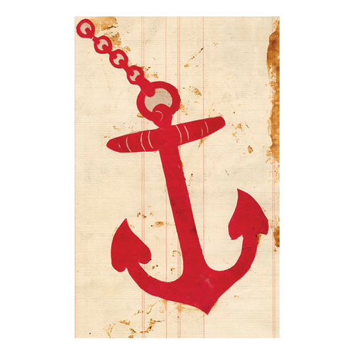john derian Red Anchor Postcard (Pack of 10)