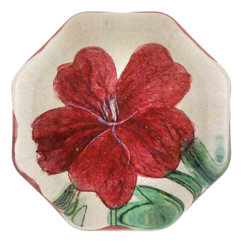 john derian Red Geranium Octagonal Charm