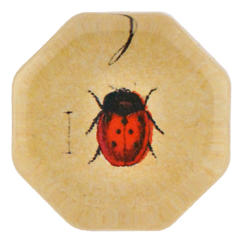 john derian Red Ladybug Octagonal Charm