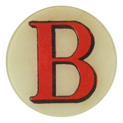 john derian Red Letter B 5.25" Round Plate
