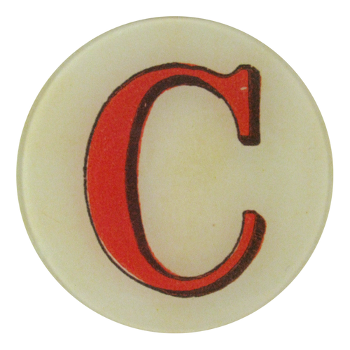 john derian Red Letter C 5.25" Round Plate