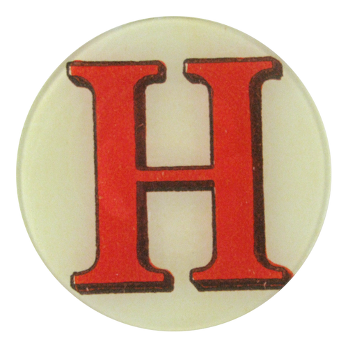 john derian Red Letter H 5.25" Round Plate