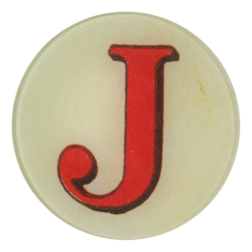 john derian Red Letter J 5.25" Round Plate