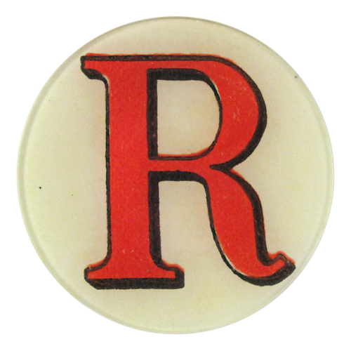 john derian Red Letter R 5.25" Round Plate
