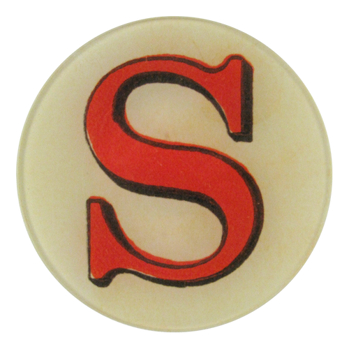 john derian Red Letter S 5.25" Round Plate