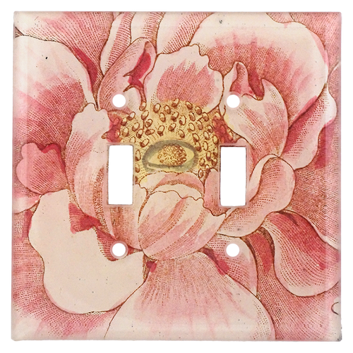 john derian Rosa Double Switch Cover