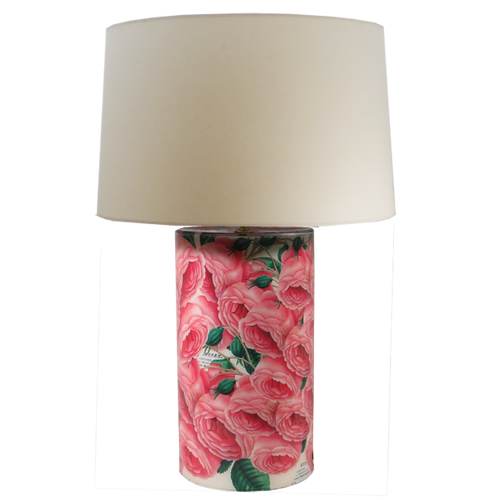 john derian Rose Cluster Cylinder Lamp
