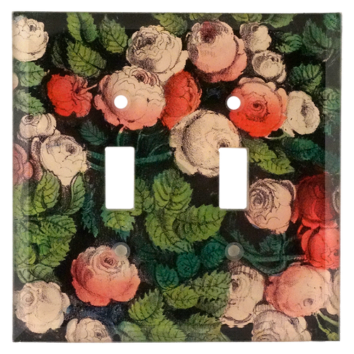 john derian Rose Garland Double Switch Cover