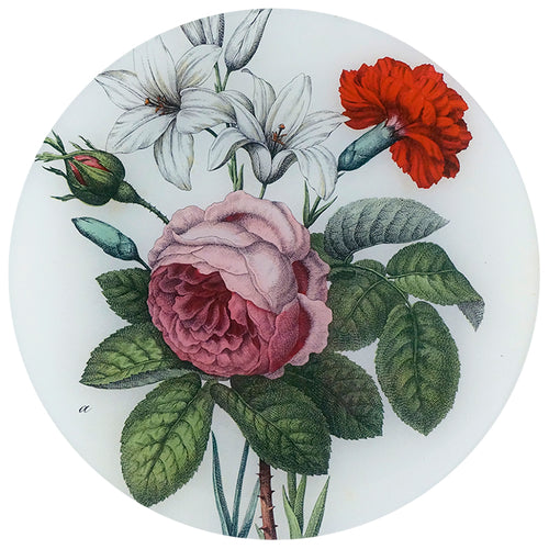 john derian Rose Lily Carnation 11" Round Plate