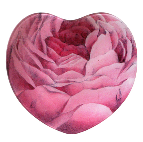 john derian Rose (Pink) 8" Heart Dish