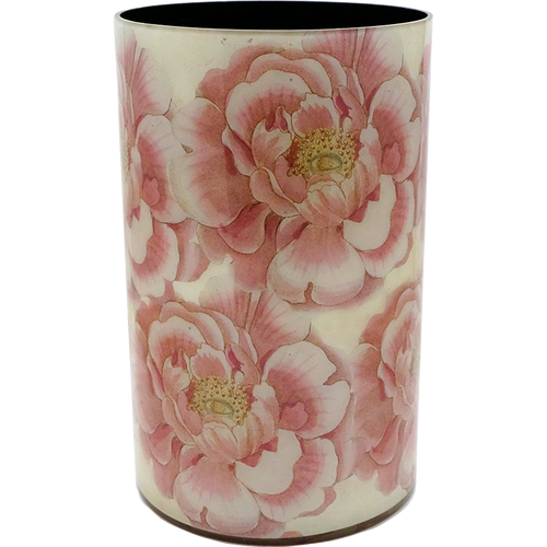 john derian Roses 16" Cylinder Vase w/ Liner