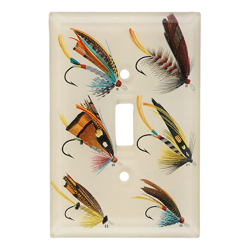 john derian Salmon Flies 18 Switch Plate Cover