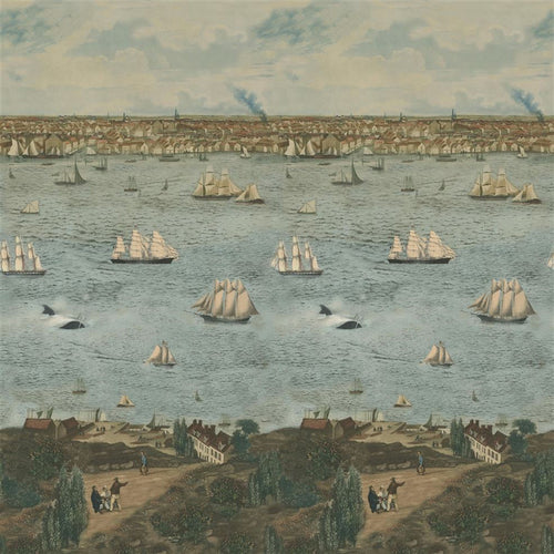 john derian Seaport Ocean Wallpaper