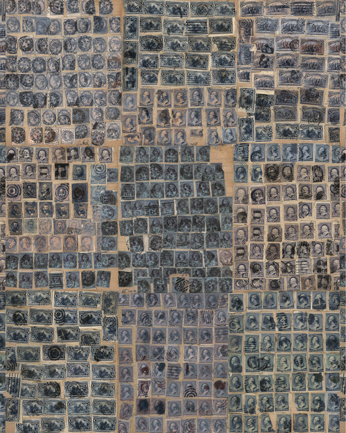 John Derian Stamps - Blue Wallpaper