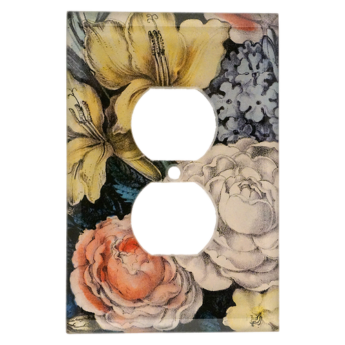 john derian Summer Flowers Outlet Plate Cover