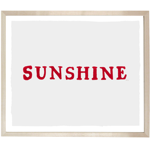 john derian Sunshine 10 x 12" Linocut Print