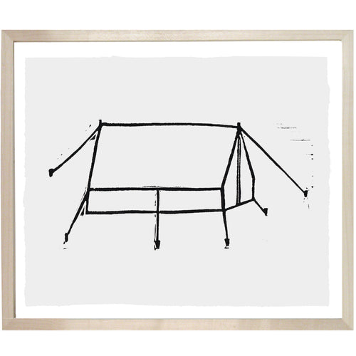john derian Tent 10 x 12" Linocut Print
