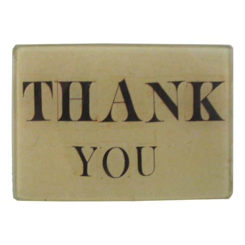 john derian Thank You 3.5 x 5" Tiny Rect. Tray