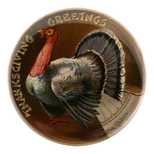john derian Thanksgiving Greeting Mirror & Pin