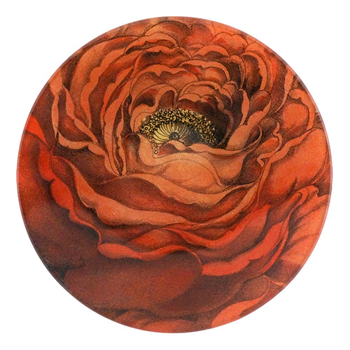 john derian The Rose (Red) 5 1/4" Round Plate
