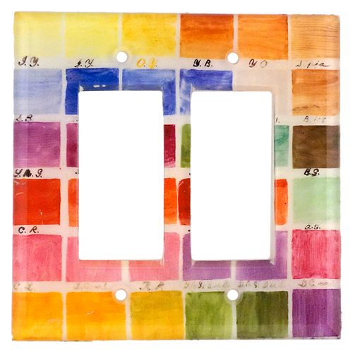 john derian Tile Sample Double Rocker Cover