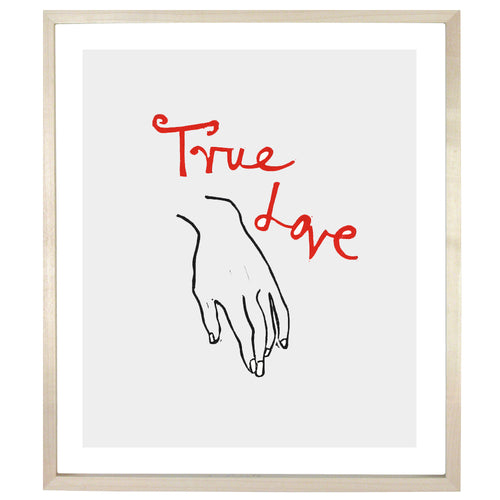 john derian True Love 12 x 14" Linocut Print