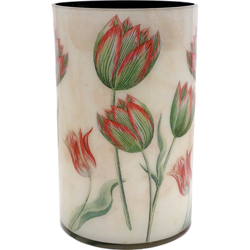 john derian Tulips 16" Cylinder Vase w/ Liner