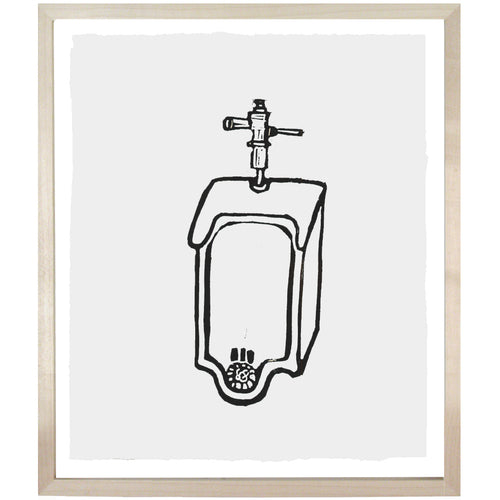 john derian Urinal 10 x 12" Linocut Print